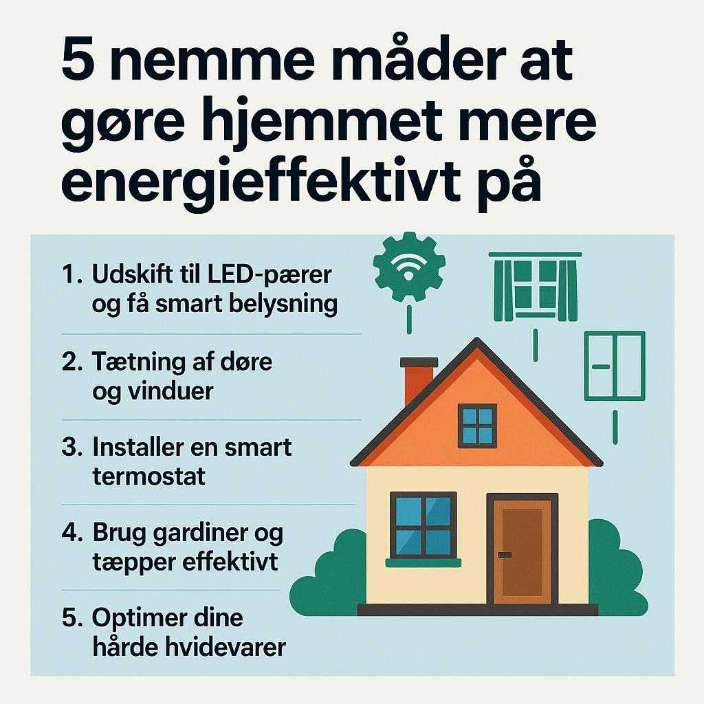 5 nemme måder at gøre hjemmet mere energieffektivt på