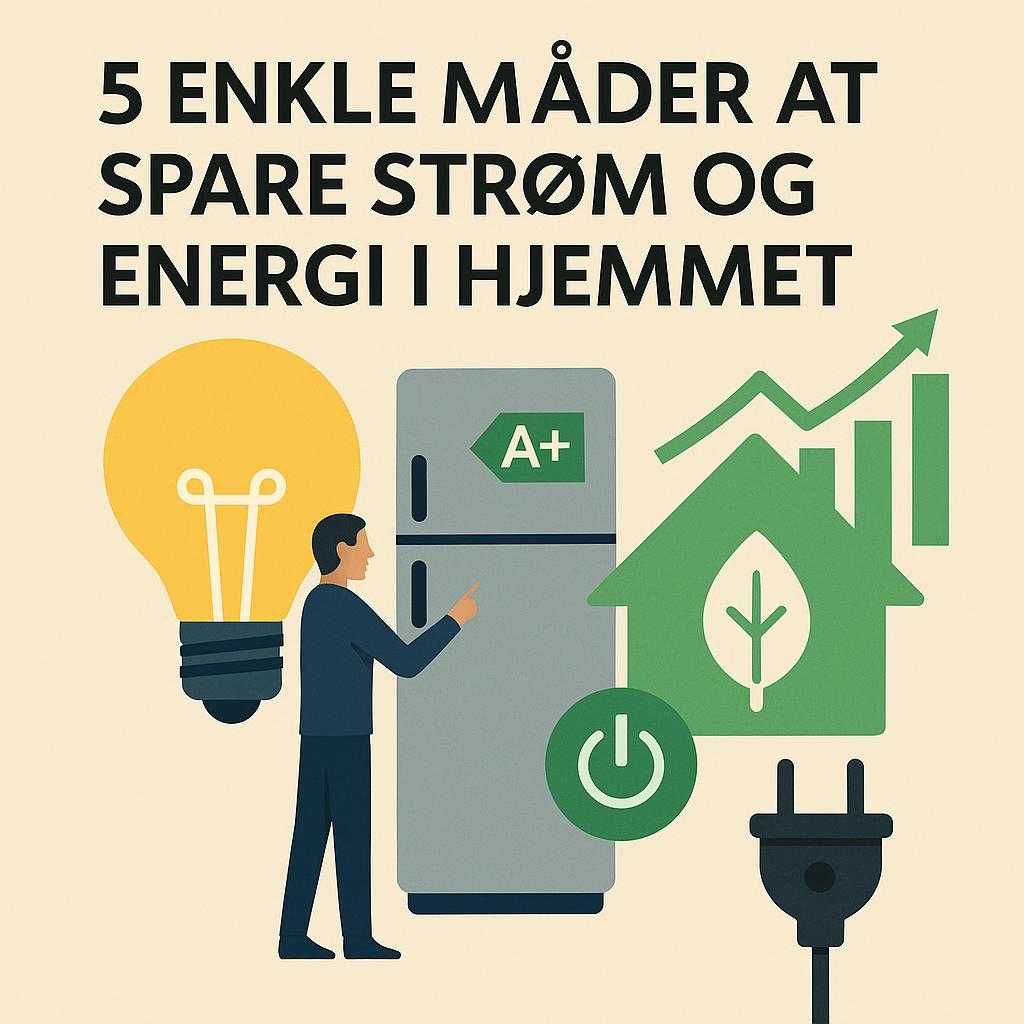 5 enkle måder at spare strøm og energi i hjemmet